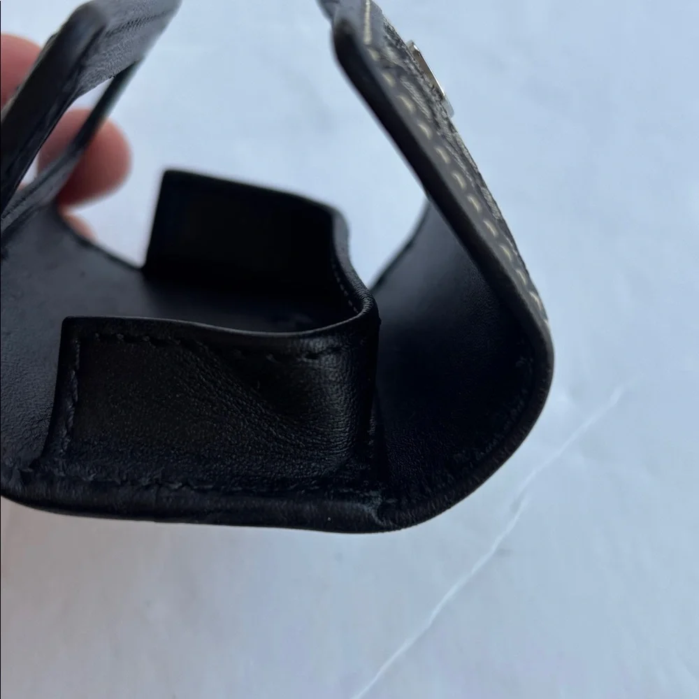 Vintage Coach Signature Black Gray Contact Case Y2K Mini Compact Makeup Stash - Picture 13 of 17